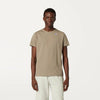 K-WAY T-Shirt unisex in Cotone Pieghevole Unisex beige con Logo - Le vrai Edouard