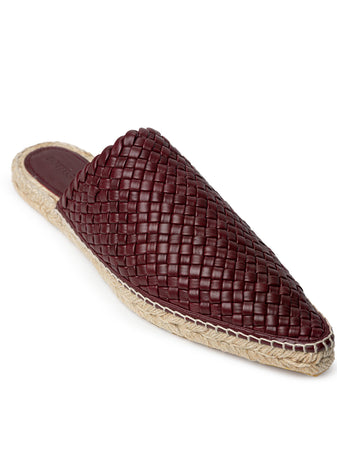 Bottega Veneta Espadrillas Lagoon con Intreccio in Bordeaux da donna