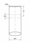 Punta forata per caricamento frontale ø 42 lunghezza 1400mm