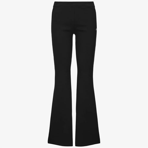 K-WAY Pantaloni donna Sportivi Flare Nero Grigio per Attività Ricreative Calde