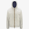 K-WAY Capospalla uomo Giacca Corto Impermeabile Reversibile Uomo Blu Beige jake plus.2 double