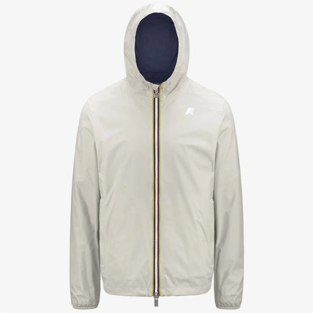 K-WAY Capospalla uomo Giacca Corto Impermeabile Reversibile Uomo Blu Beige jake plus.2 double