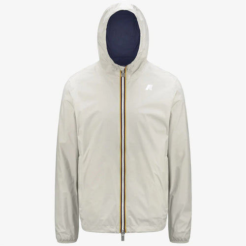 K-WAY Capospalla uomo Giacca Corto Impermeabile Reversibile Uomo Blu Beige jake plus.2 double
