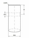 Punta forata per caricamento frontale ø 44mm lunghezza 1400mm