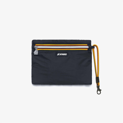K-Way Beauty Case unisex Nimes impermeabile in nylon blu con zip multicolor