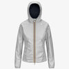K-WAY Giacca Impermeabile capospalla donna Slim Fit Reversibile Donna Grigio Blu - Lily plus.2 double