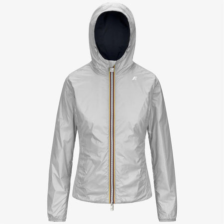 K-WAY Giacca Impermeabile capospalla donna Slim Fit Reversibile Donna Grigio Blu - Lily plus.2 double