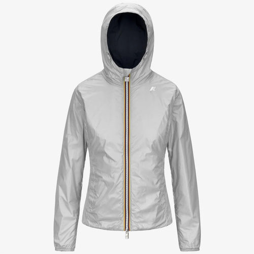 K-WAY Giacca Impermeabile capospalla donna Slim Fit Reversibile Donna Grigio Blu - Lily plus.2 double