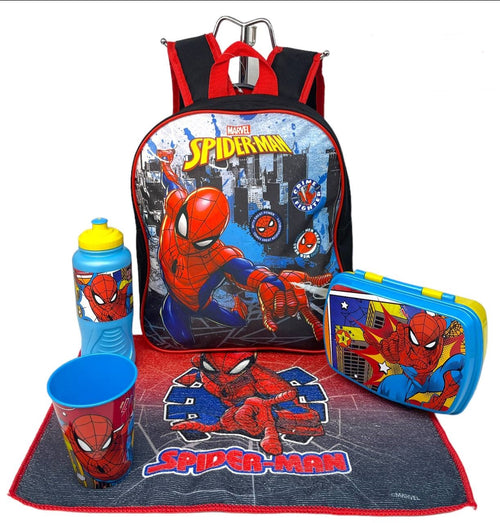 Kit asilo 5 pezzi personaggio spiderman