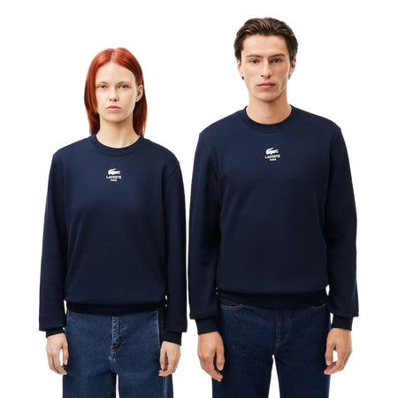 Lacoste felpe senza cappuccio uomo lacoste - sweatshirt - blu da uomo