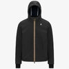 K-WAY Jacko Bonded giacca corta uomo impermeabile con pile nero blu