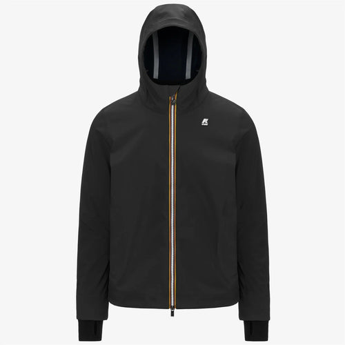 K-WAY Jacko Bonded giacca corta uomo impermeabile con pile nero blu
