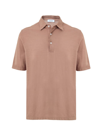 Gran Sasso Polo in Cotone Color Fango da uomo
