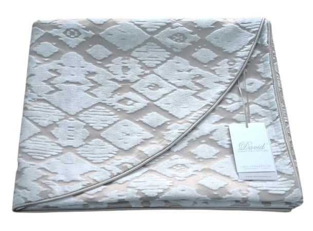 Copriletto Matrimoniale Jacquard David Ingrid Nocciola