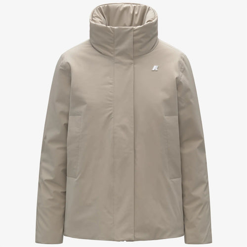 K-WAY Marletta st Warm Giacca Corto Calda beige Grigia con Aperture Regolabili K7125KW XP2