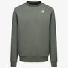 K-WAY felpa uomo Felpa in Pile Unisex Verde Scuro per Abbigliamento Urbano - Le vrai auguste poly cotton