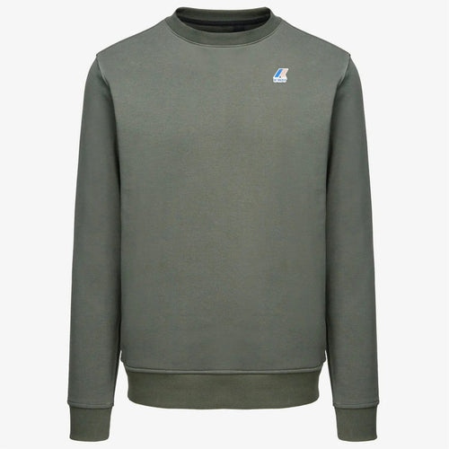 K-WAY felpa uomo Felpa in Pile Unisex Verde Scuro per Abbigliamento Urbano - Le vrai auguste poly cotton
