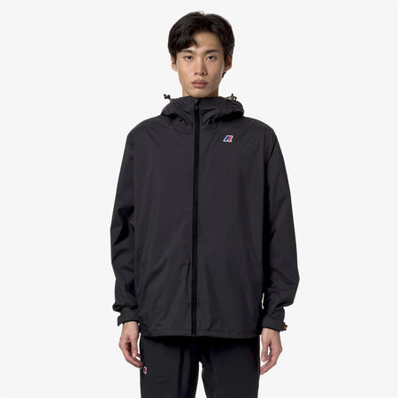 K-WAY Capospalla uomo Charmel travel Giacca Impermeabile Unisex da Viaggio Nera e Grigia con Design Pieghevole