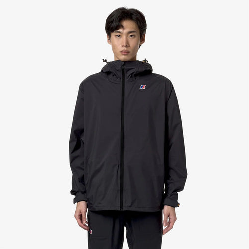 K-WAY Capospalla uomo Charmel travel Giacca Impermeabile Unisex da Viaggio Nera e Grigia con Design Pieghevole
