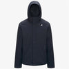 K-Way giacca uomo Jacko Twill Marmotta blu impermeabile con PrimaLoft