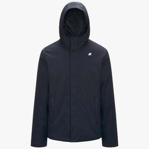 K-Way giacca uomo Jacko Twill Marmotta blu impermeabile con PrimaLoft