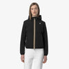 K-WAY Giacca Corto Capospalla Donna Impermeabile Nera Grigia con Tessuto Elasticizzato - Lily stretch poly jersey