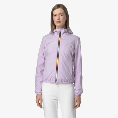 K-WAY Giacca Corto Capospalla Donna Impermeabile Viola con Tessuto Elasticizzato - Lily stretch poly jersey