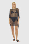 Kaftano a rete con frange | Verde Fashion