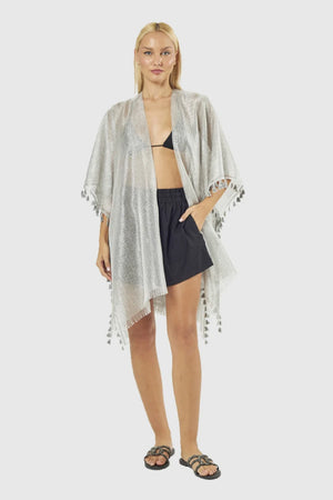 Kaftano Lurex con nappine | Verde Fashion