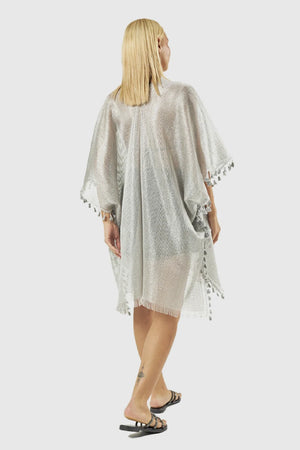 Kaftano Lurex con nappine | Verde Fashion