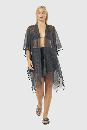 Kaftano Lurex con nappine | Verde Fashion