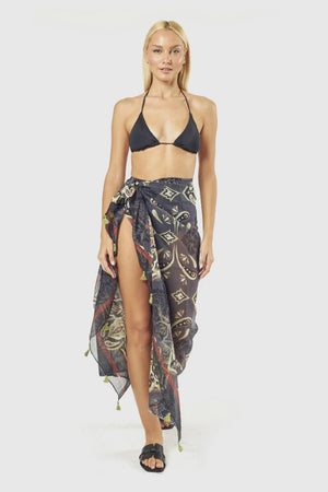 Kaftano stampa Paisley | Verde Fashion