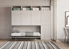 Letto Venezia singolo a scomparsa con scompartimenti, in legno, con apertura orizzontale, per camera da letto