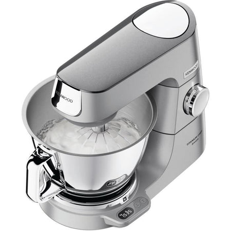 Kenwood KVC85.124SI - Robot pasticceria multifunzione Chef Baker - 2 ciotole 5L e 3,5L - 1200W - Bilancia integrata 6kg - Argento