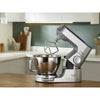 Kenwood KVC85.124SI - Robot pasticceria multifunzione Chef Baker - 2 ciotole 5L e 3,5L - 1200W - Bilancia integrata 6kg - Argento