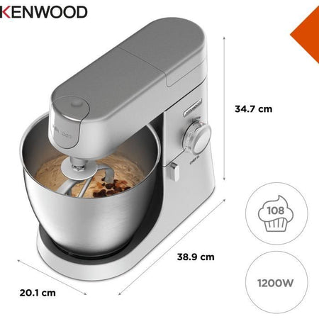 KENWOOD KVL4170S Chef XL 6.7L Blender Robot da pasticceria + Metal Chopper - Colore argento