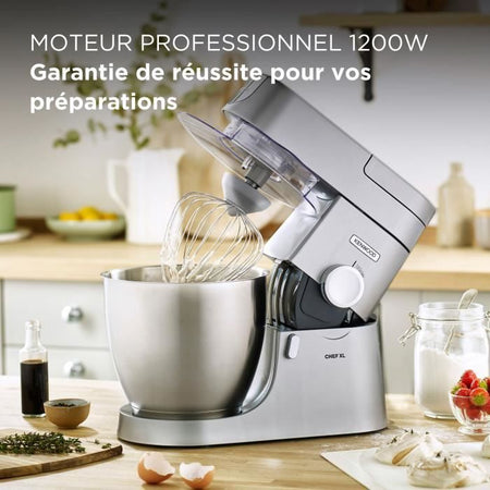 KENWOOD KVL4170S Chef XL 6.7L Blender Robot da pasticceria + Metal Chopper - Colore argento