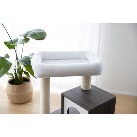 KERBL - Albero per gatti FLAIR - 48x44x86cm - Bianco/Grigio - Sisal