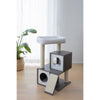 KERBL - Albero per gatti FLAIR - 48x44x86cm - Bianco/Grigio - Sisal