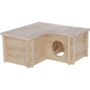 Rifugio per piccoli roditori - Kerbl - Modello a 3 camere - Beige - Tetto rimovibile - Facile da montare