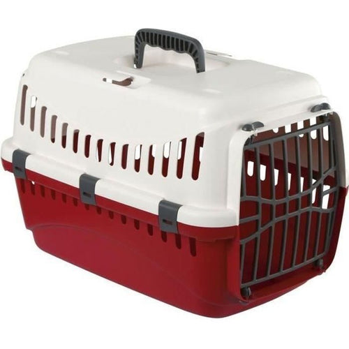 Scatola da trasporto per spedizione - crema/bordeaux 48x32x32 cm