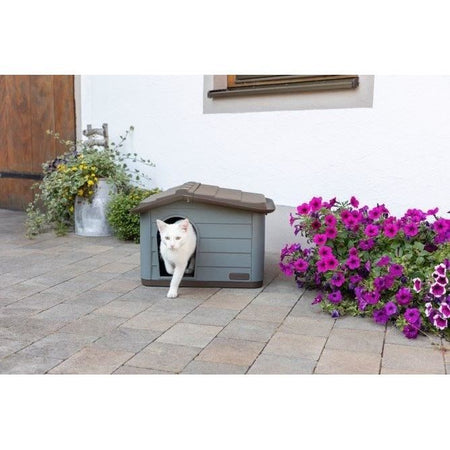 Casetta per gatti - KERBL - PAOLA Eco XL - 75 x 59 x 55 cm - Interno/esterno