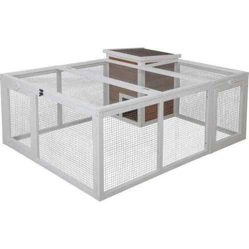 Recinto da esterno per piccoli animali - KERBL - 132 x 102 x 59 cm - Casa integrata - Rete metallica