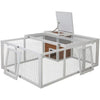 Recinto da esterno per piccoli animali - KERBL - 132 x 102 x 59 cm - Casa integrata - Rete metallica