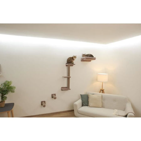 Parete da arrampicata per gatti - KERBL - MONTE ALPI - 8 pezzi - Grigio - Torre da arrampicata