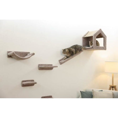 Parete da arrampicata per gatti - KERBL - MONTE BALDO - 6 pezzi - Grigio - Cuccia grande