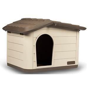 KERBL Cuccia da esterno per gatti - 60 x 51 x 41 cm - Mocca e marrone - Plastica