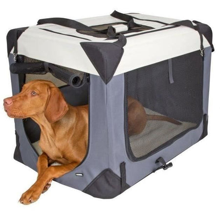 Scatola da trasporto - KERBL - Journey - 81 x 58 x 58 cm - Grigio / Beige