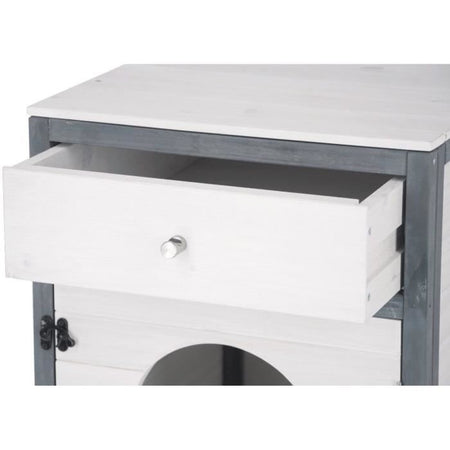 KERBL - Lettiera per gatti - 58 x 45 x 60 cm - IDA - Bianco/blu -