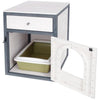 KERBL - Lettiera per gatti - 58 x 45 x 60 cm - IDA - Bianco/blu -